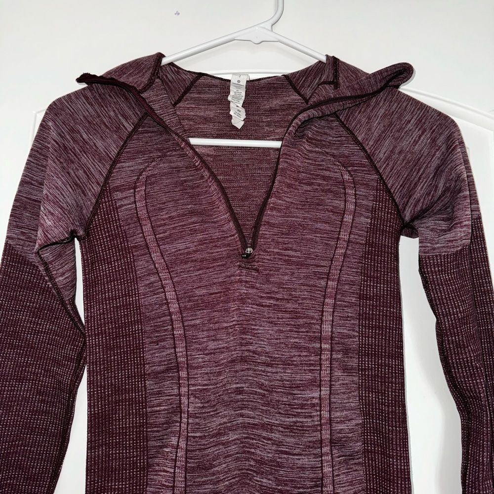 Lulu lemon quarter zip hooded top